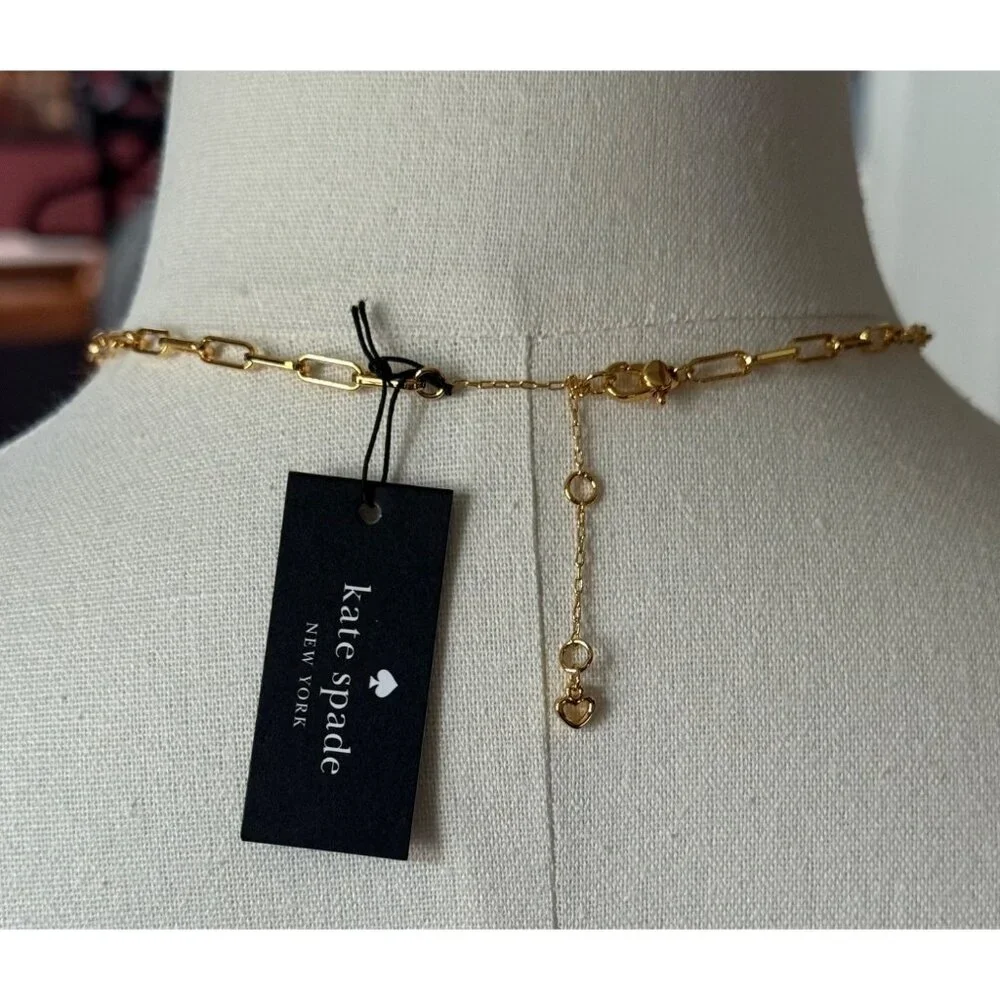 Kate Spade Gold 17 Inch Chain Necklace With S Pendant  NWT - Picture 4 of 8